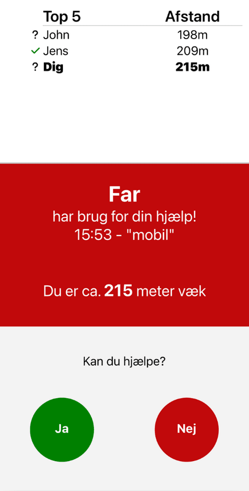 Hjem - Alarm notifikation