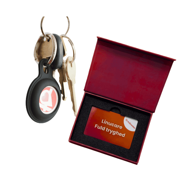 Pakke - Tryghedsknap med nøglering